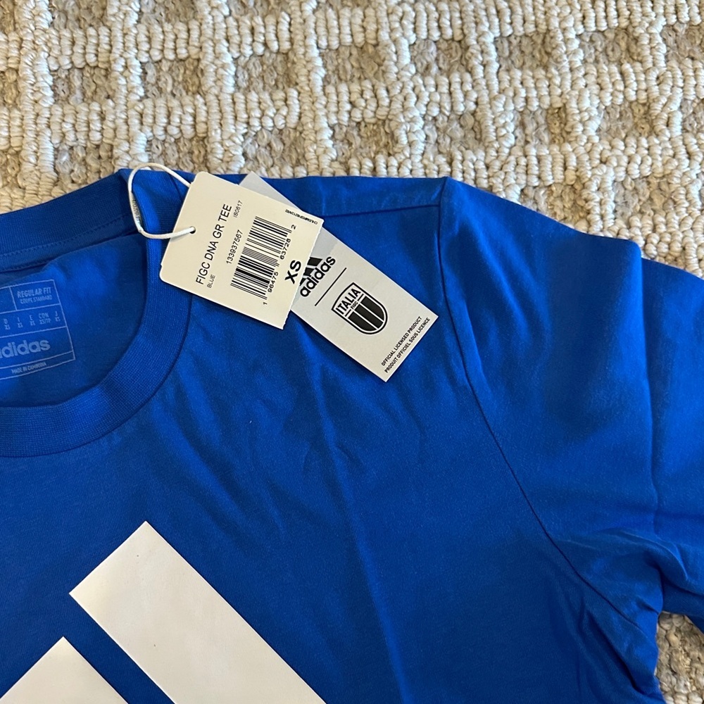 Adidas Royal Blue Italia Tee - Picture 3 of 4